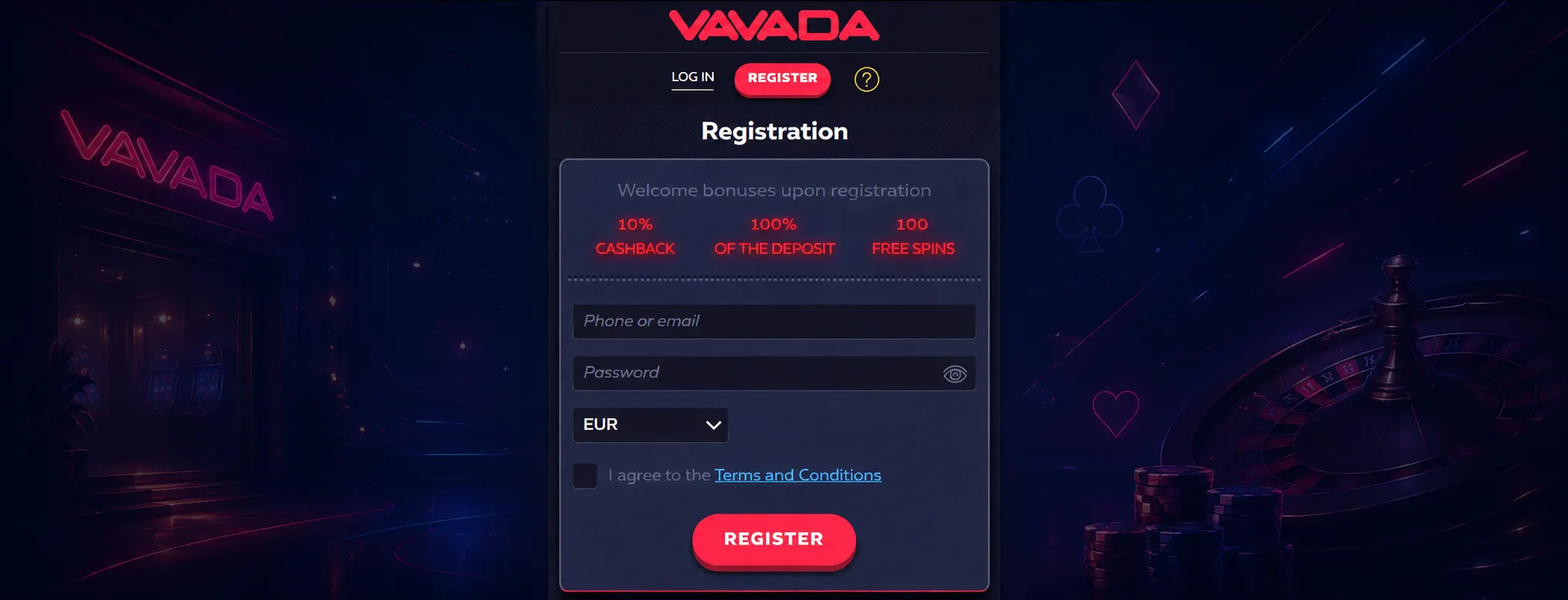 Vavada Casino Registration Online
